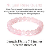 Rose Quartz Bracelet Natural Beaded Yoga Bracelet