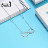 925 Silver Infinity Love Pendant Necklace with Zircon Charm