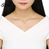 925 Silver Infinity Love Pendant Necklace with Zircon Charm