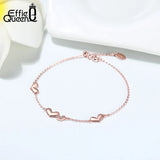 925 Sterling Silver Heart Shape Bangle Bracelet for Small Women