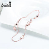 925 Sterling Silver Heart Shape Bangle Bracelet for Small Women