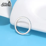 CZ Eternity Engagement Rings Silver 925 Women Jewelry Wedding Gift