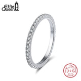 CZ Eternity Engagement Rings Silver 925 Women Jewelry Wedding Gift