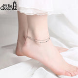 925 Silver Eclipti Anklets with Beads Foot Leg Chain Jewelry Beach Gift