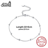 925 Silver Eclipti Anklets with Beads Foot Leg Chain Jewelry Beach Gift