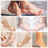 925 Silver Eclipti Anklets with Beads Foot Leg Chain Jewelry Beach Gift