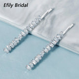 Cubic Zirconia Hairpins for Women Crystal Hair Clips Wedding Gift
