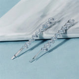 2Pcs CZ Hair Clips Crystal Hairpin Bridal Barrettes Wedding Accessories