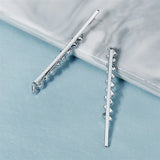 2Pcs CZ Hair Clips Crystal Hairpin Bridal Barrettes Wedding Accessories