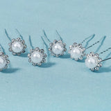 6Pcs/Set Pearl Wedding Hairpins for Hair Bridal Jewelry Headdress Accessories