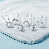 6Pcs/Set Pearl Wedding Hairpins for Hair Bridal Jewelry Headdress Accessories