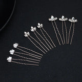 9pcs Rhinestone Wedding Hairpins Bridal Hair Accessories Crystal Jewelry Clip