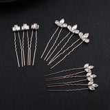9pcs Rhinestone Wedding Hairpins Bridal Hair Accessories Crystal Jewelry Clip