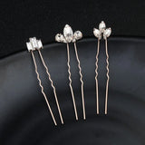 9pcs Rhinestone Wedding Hairpins Bridal Hair Accessories Crystal Jewelry Clip