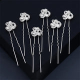 Efily Bridal Hair Pins Wedding Hair Accessories Pearl Rhinestone Hairpin Bride