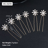 Efily Bridal Hair Pins Wedding Hair Accessories Pearl Rhinestone Hairpin Bride