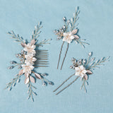 Crystal Hair Combs Pins Set Wedding Hair Accessories