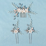 Crystal Hair Combs Pins Set Wedding Hair Accessories