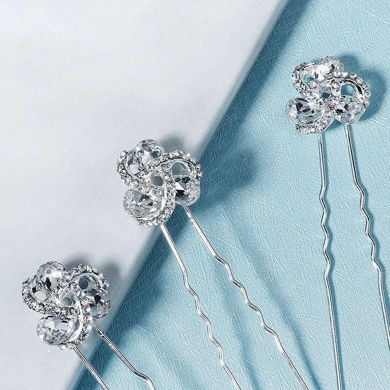 Rhinestone Hair Pins for Women - Elegant Bridal Wedding Hair Accessories