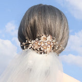 Rhinestone Hair Clip Crystal Flower Headband for Women
