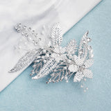 Rhinestone Hair Clip Crystal Flower Headband for Women