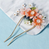 Vintage Chinese Hanfu Hairpins Flower Hair Combs Wedding Head Jewelry