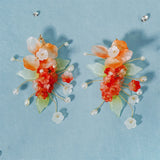 Vintage Chinese Hanfu Hairpins Flower Hair Combs Wedding Head Jewelry