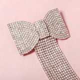 Crystal Hair Clip Bow Wedding Hair Accessories Silver