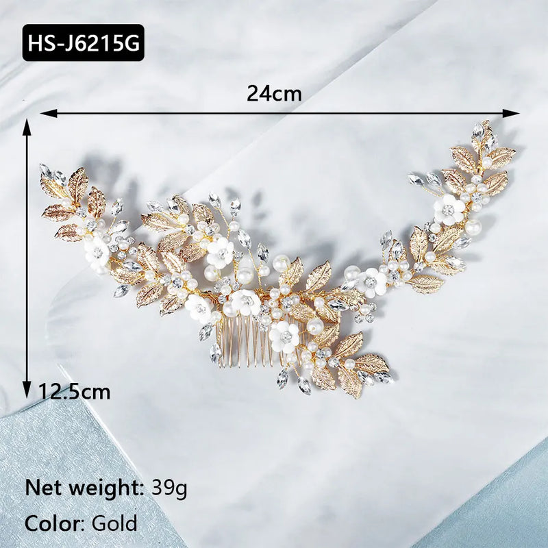 Efily Crystal Rhinestone Wedding Hair Combs Bridal Hair Accessories Clips