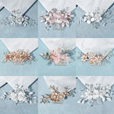 Efily Crystal Rhinestone Wedding Hair Combs Bridal Hair Accessories Clips