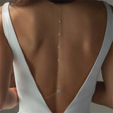 CZ Wedding Backdrop Necklace Bridal Jewelry Crystal Back Chain for Prom