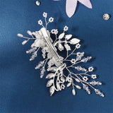 Efily Flower Pearl Bridal Hair Comb Rhinestone Crystal Wedding Hair Accessories