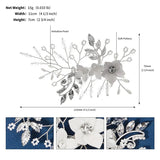 Efily Flower Pearl Bridal Hair Comb Rhinestone Crystal Wedding Hair Accessories
