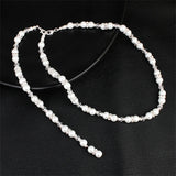 Pearl Back Drop Necklace for Backless Dress Crystal Rhinestone Jewelry