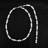 Pearl Back Drop Necklace for Backless Dress Crystal Rhinestone Jewelry