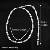 Pearl Back Drop Necklace for Backless Dress Crystal Rhinestone Jewelry