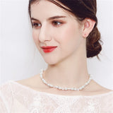 Pearl Back Drop Necklace for Backless Dress Crystal Rhinestone Jewelry