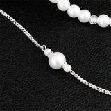 Efily Pearl Backdrop Necklace Bridal Jewelry for Party Backless Dress
