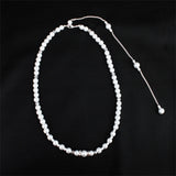 Efily Pearl Backdrop Necklace Bridal Jewelry for Party Backless Dress
