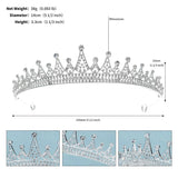 Princess Crystal Tiara Headband Silver Rhinestone Bridal Crown