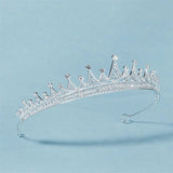 Princess Crystal Tiara Headband Silver Rhinestone Bridal Crown