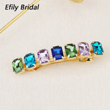 Square Rhinestone Barrette Hairpin Geometric Hair Jewelry Accessories