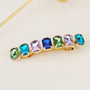 Square Rhinestone Barrette Hairpin Geometric Hair Jewelry Accessories