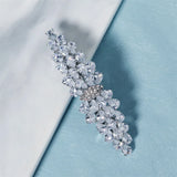 CZ Hair Clip Crystal Barrette Wedding Headpiece Bridal Jewelry