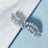 CZ Hair Clip Crystal Barrette Wedding Headpiece Bridal Jewelry