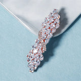 CZ Hair Clip Crystal Barrette Wedding Headpiece Bridal Jewelry
