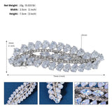 CZ Hair Clip Crystal Barrette Wedding Headpiece Bridal Jewelry
