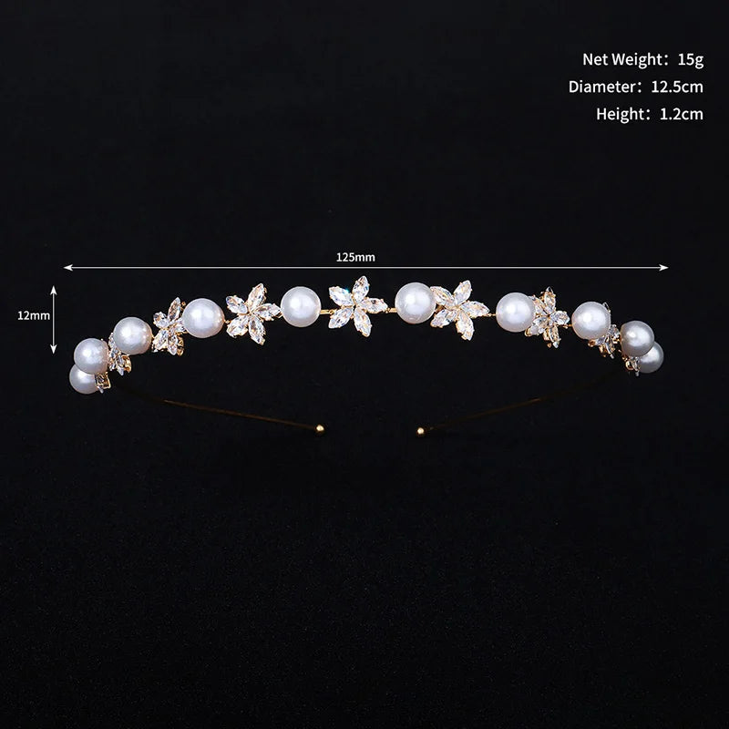 CZ Headbands for Women Wedding Bridal Hair Jewelry