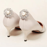 Efily Flower Rhinestone Shoe Clip Decorations for High Heels