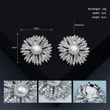 Efily Flower Rhinestone Shoe Clip Decorations for High Heels